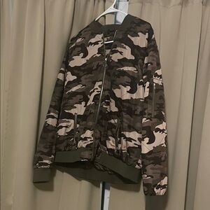 Rue21 Green and Brown Camouflage Utility Jacket